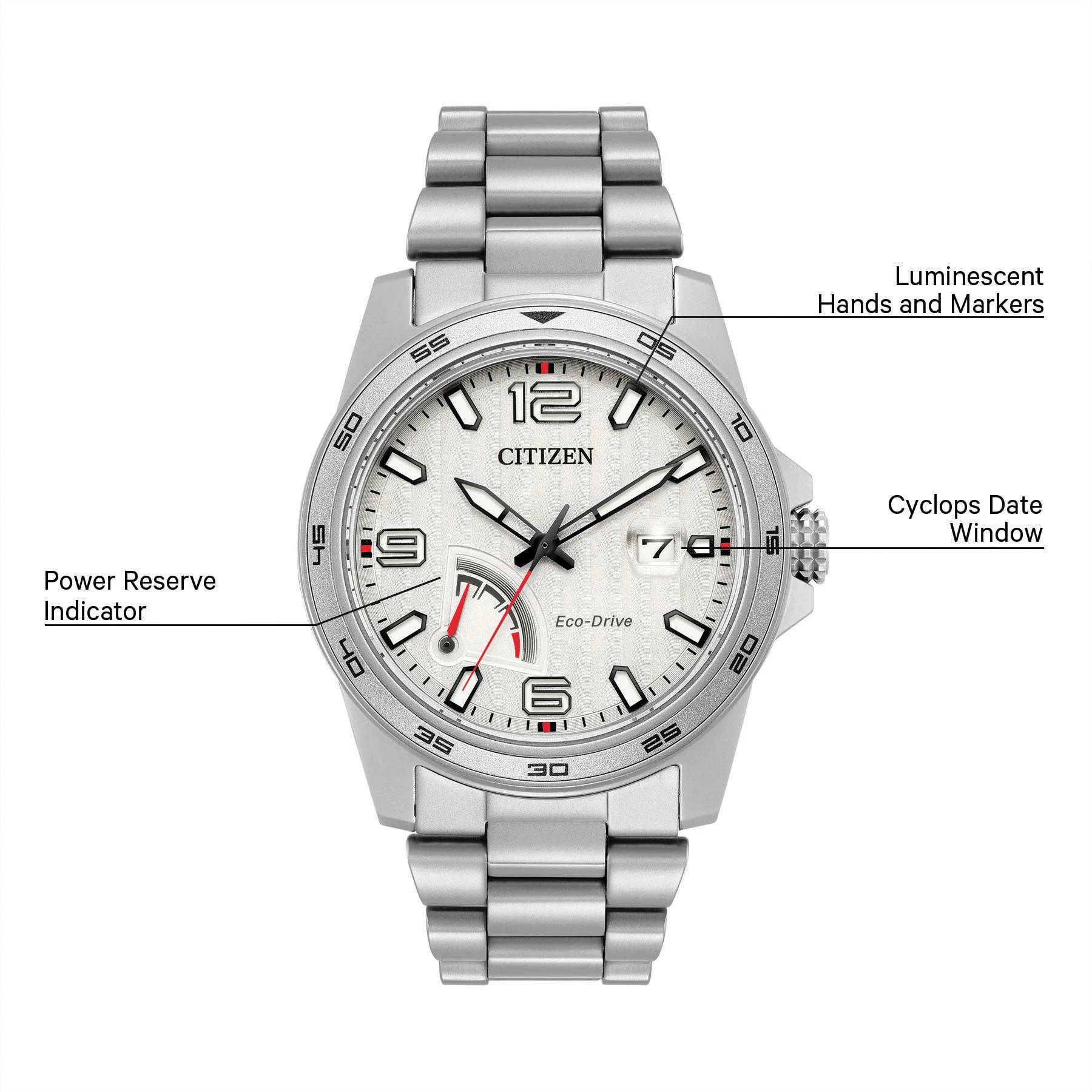PRT- Men's Eco-Drive AW7031-54A Stainless Steel Watch | CITIZEN